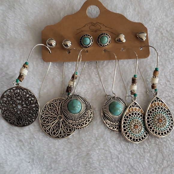 NEW set of 6 products of earrings Boho - Picture 1 of 2